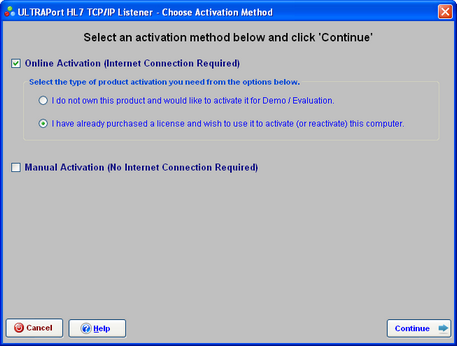 Online Activation (Step 1) Online Activation (Step 1)