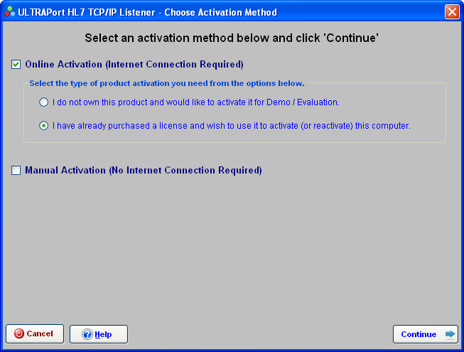Online Activation (Step 1) Online Activation (Step 1)